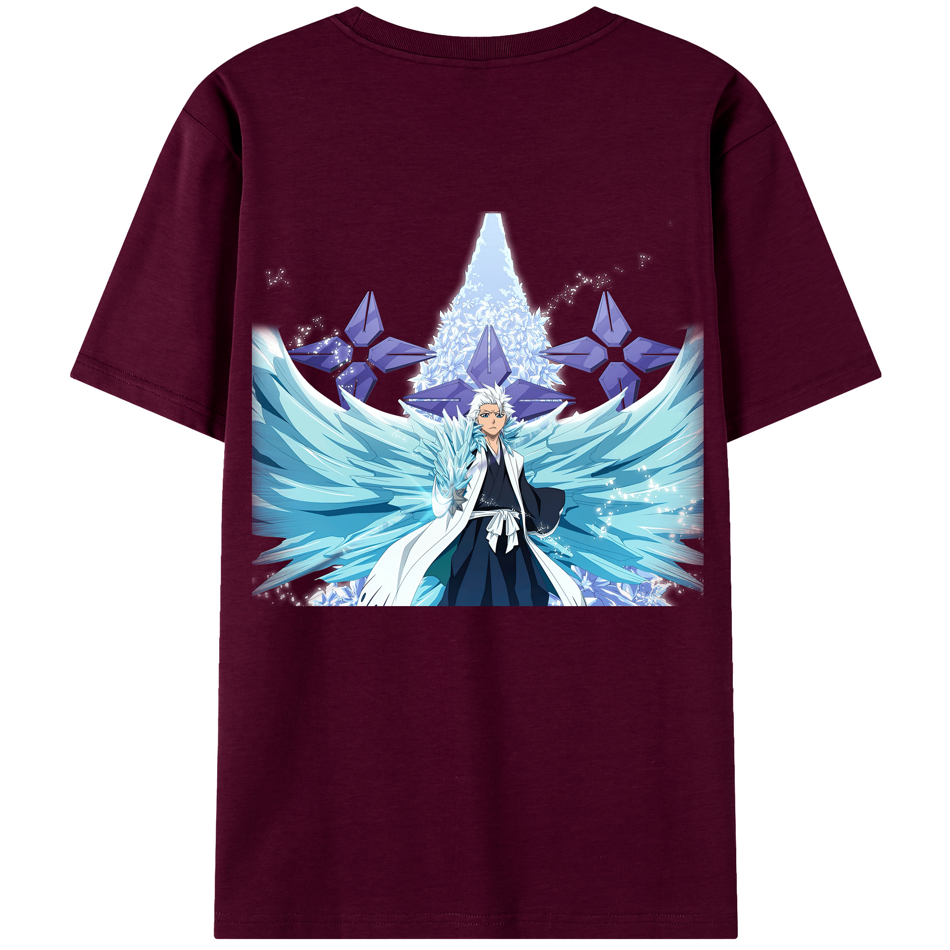 （画像用） ブリーチ 日番谷冬獅郎（ひつがや とうしろう） BLEACH Hitsugaya Toushirou レディース半袖Tシャツ(バックプリント)